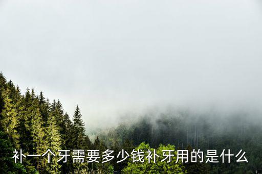 泰州補個牙齒多少錢啊,補一個牙需要多少錢