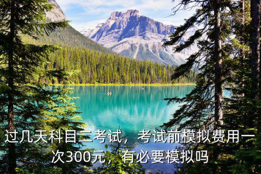 過(guò)幾天科目二考試，考試前模擬費(fèi)用一次300元，有必要模擬嗎