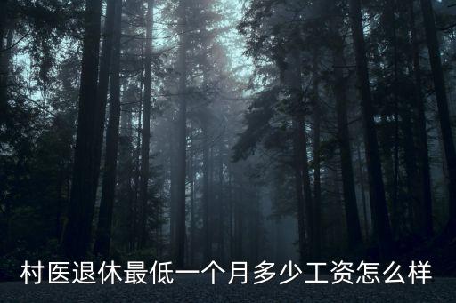 村醫退休最低一個月多少工資怎么樣