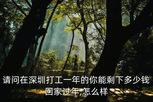 在深圳打工仔工資多少錢,每月工資多少錢才能體面生活