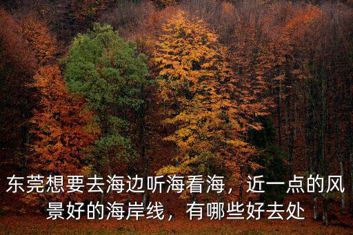 東莞哪里海邊可以游玩,東莞想要去海邊聽(tīng)海看海