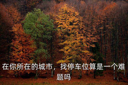 在你所在的城市，找停車位算是一個難題嗎