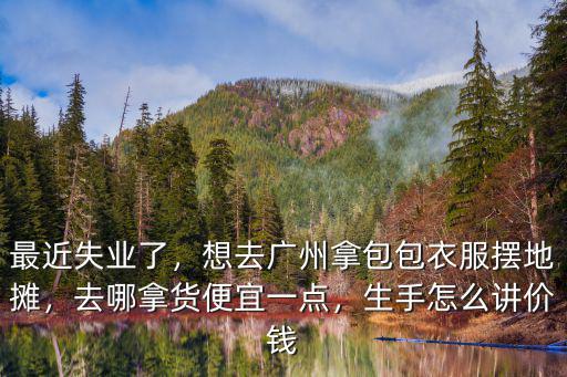 最近失業了，想去廣州拿包包衣服擺地攤，去哪拿貨便宜一點，生手怎么講價錢