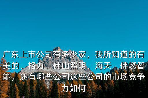 廣東有多少家美宜佳,廣東上市公司有多少家
