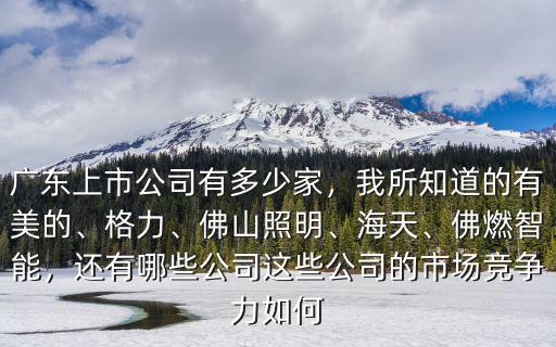 佛山市有多少a股上市公司,廣東上市公司有多少家
