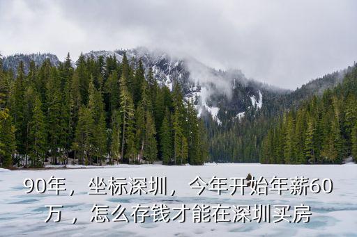 90年，坐標深圳，今年開始年薪60萬 ，怎么存錢才能在深圳買房