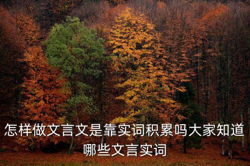 江蘇文言實詞積累多少個,大家知道哪些文言實詞