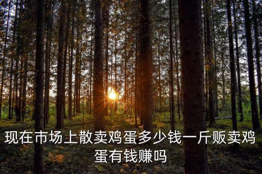 現在市場上散賣雞蛋多少錢一斤販賣雞蛋有錢賺嗎