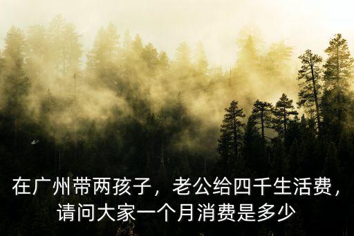 在廣州帶兩孩子，老公給四千生活費，請問大家一個月消費是多少