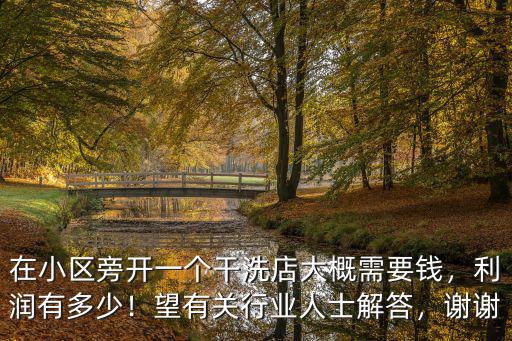 在東莞開個干洗店需要多少錢,最少投資多少錢