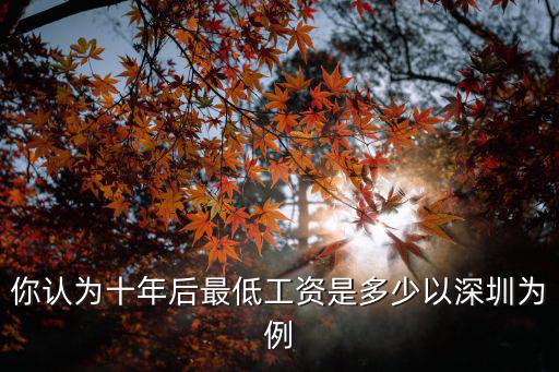 你認為十年后最低工資是多少以深圳為例