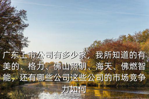 佛山 多少家上市公司,廣東上市公司有多少家