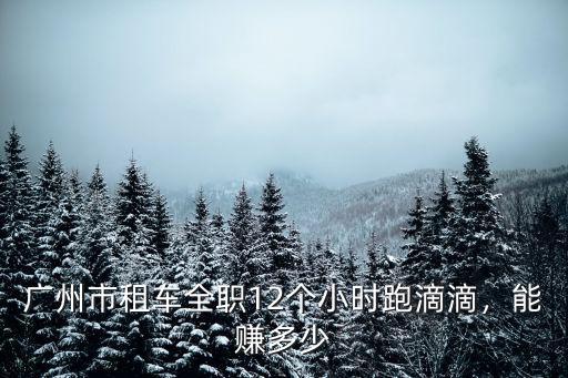 廣州市租車(chē)全職12個(gè)小時(shí)跑滴滴，能賺多少