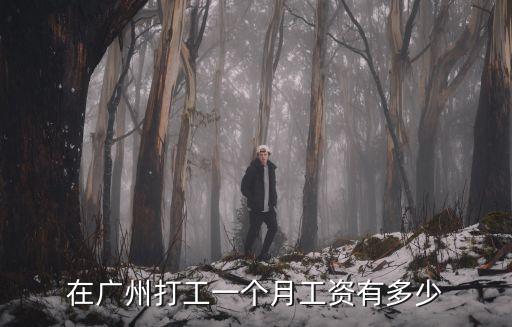 在廣州打工一個月工資有多少