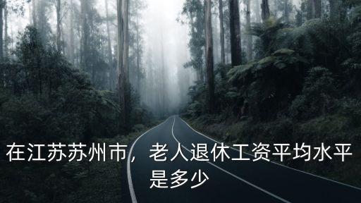 在江蘇蘇州市，老人退休工資平均水平是多少