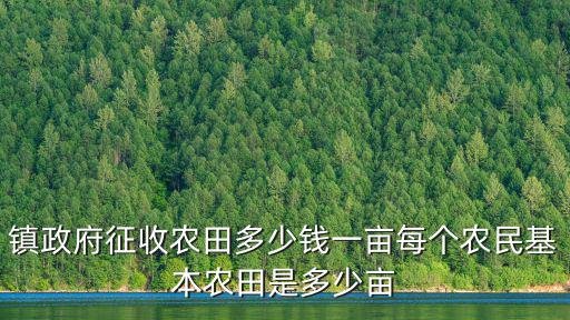 廣州收農田多少一畝,鎮政府征收農田多少錢一畝
