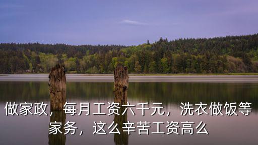 做家政，每月工資六千元，洗衣做飯等家務，這么辛苦工資高么