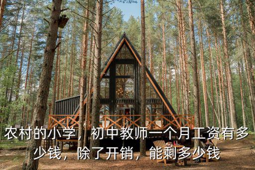 江蘇鄉村教師工資多少,初中教師一個月工資有多少錢