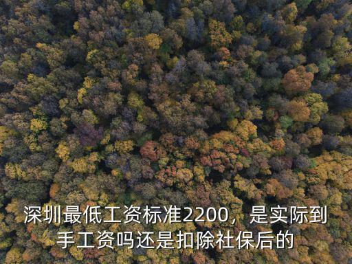 深圳員工社保是怎么扣除的,深圳最低工資標(biāo)準(zhǔn)2200
