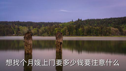 想找個月嫂上門要多少錢要注意什么