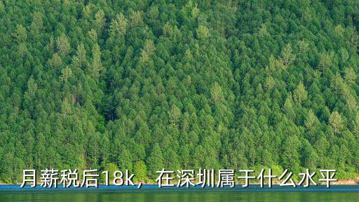 月薪稅后18k，在深圳屬于什么水平