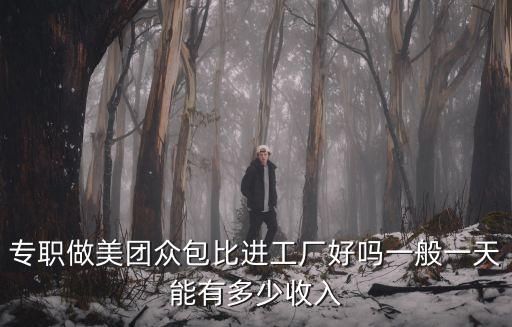 專職做美團眾包比進工廠好嗎一般一天能有多少收入