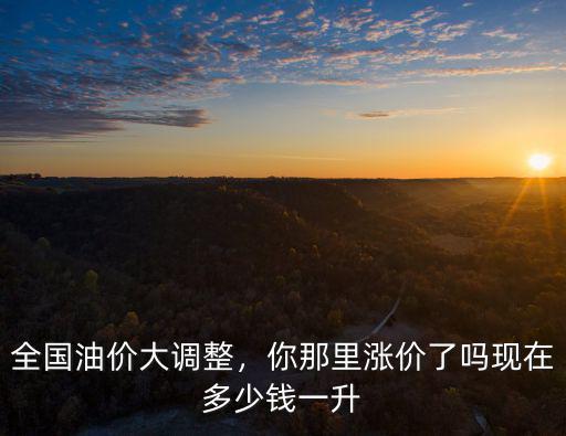 現(xiàn)在油價多少錢一升92清遠,全國油價大調(diào)整