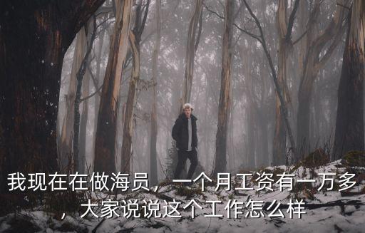 我現(xiàn)在在做海員，一個月工資有一萬多，大家說說這個工作怎么樣