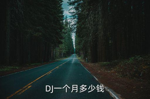 DJ一個月多少錢