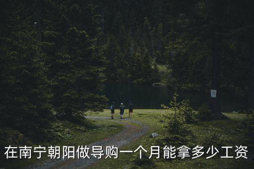 在南寧朝陽做導購一個月能拿多少工資