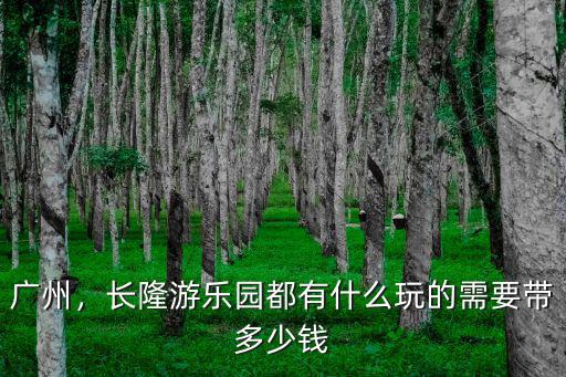 廣州有多少長隆游樂園,長隆游樂園都有什么玩的