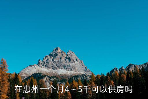 惠州工資多少一月可以買房,工資到手9000多元