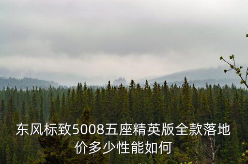 東風標致5008五座精英版全款落地價多少性能如何