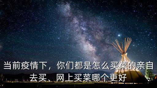 當前疫情下，你們都是怎么買菜的親自去買、網上買菜哪個更好