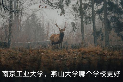 南京工業大學，燕山大學哪個學校更好