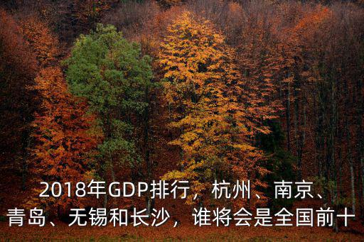 2018年GDP排行，杭州、南京、青島、無錫和長沙，誰將會是全國前十