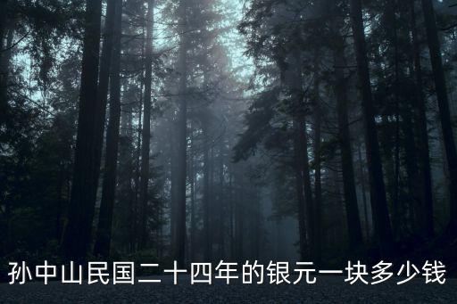 民國孫中山錢幣價值多少,孫中山二十三年錢幣值多少錢
