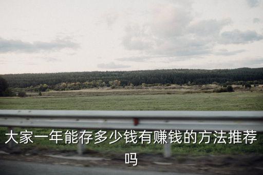 大家一年能存多少錢有賺錢的方法推薦嗎