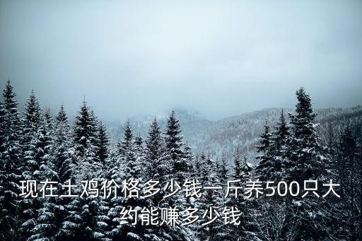 現在土雞價格多少錢一斤養500只大約能賺多少錢