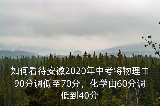浙江物理2020a是多少分,化學由60分調低到40分