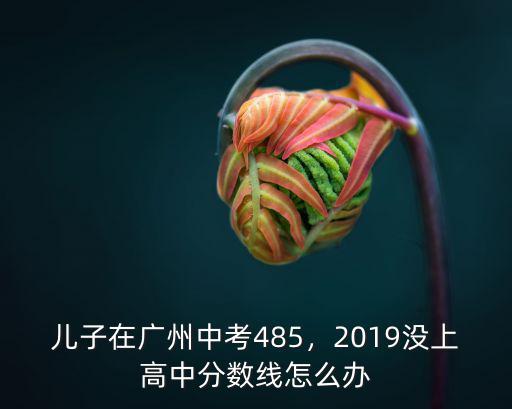 兒子在廣州中考485，2019沒上高中分數線怎么辦