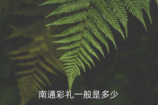 南通彩禮一般是多少