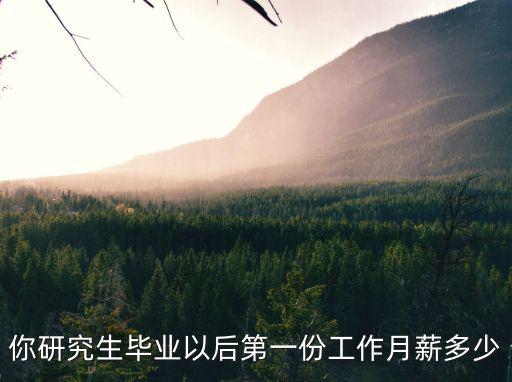 你研究生畢業以后第一份工作月薪多少