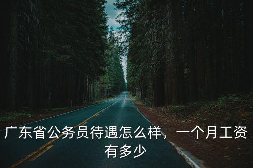廣東省公務員待遇怎么樣，一個月工資有多少