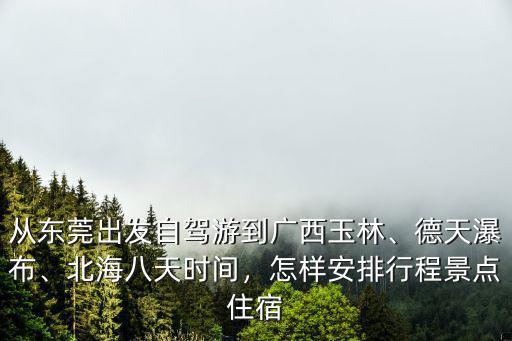東莞到廣西多少時間,從東莞出發(fā)自駕游到廣西玉林