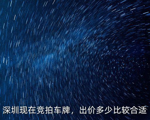 6月份深圳牌多少錢,一個月要多少錢