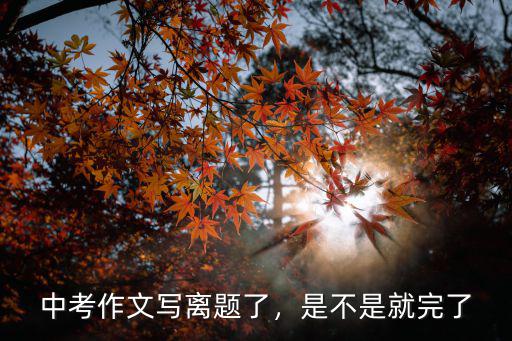 廣東中考作文離題得多少分,中考作文跑題扣多少分