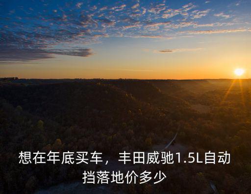 東莞威馳自動擋多少錢,豐田威馳自動擋