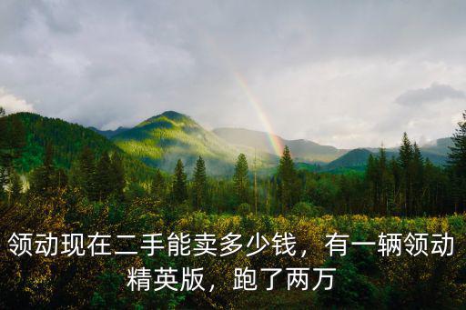 佛山二手領(lǐng)動(dòng)多少錢,有一輛領(lǐng)動(dòng)精英版