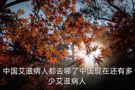 中國艾滋病人都去哪了中國現在還有多少艾滋病人